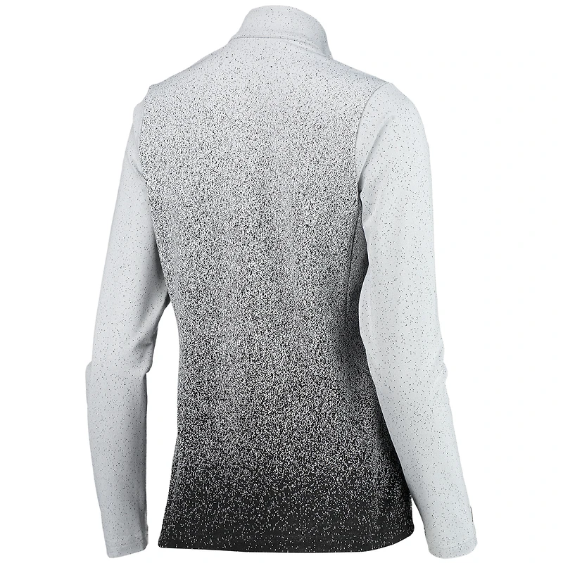 Women's Antigua White/Black Boston Bruins Guide Desert Dry Full-Zip Jacket