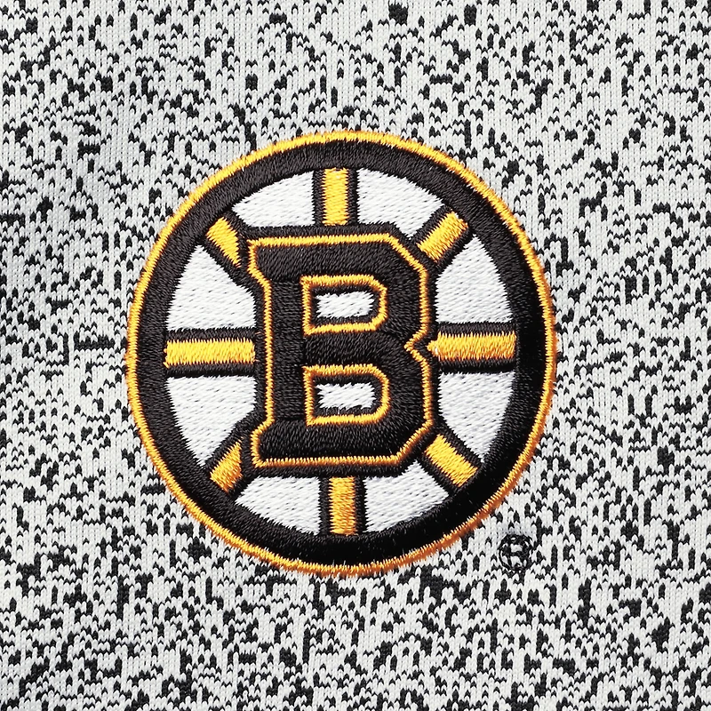 Women's Antigua White/Black Boston Bruins Guide Desert Dry Full-Zip Jacket