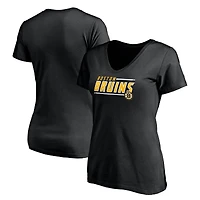 Women's  Black Boston Bruins Mascot Bounds V-Neck T-Shirt