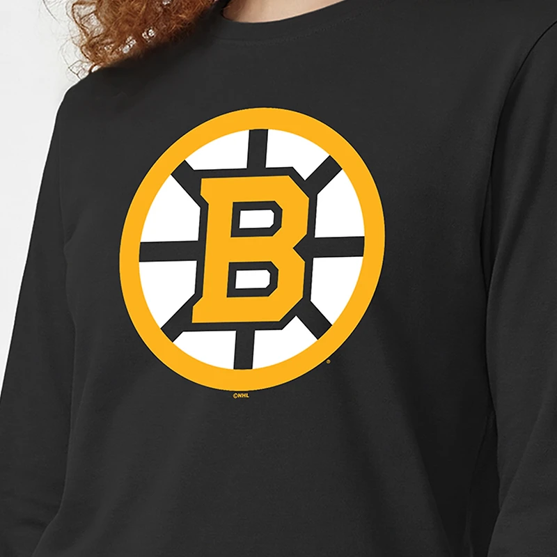 Women's Champion  Black Boston Bruins 2-Hit Long Sleeve T-Shirt