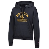 Women's Champion  Black Boston Bruins Arched Pill Box Hoodie
