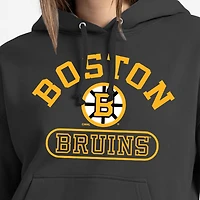 Women's Champion  Black Boston Bruins Arched Pill Box Hoodie