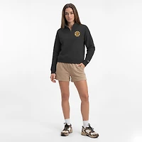 Sweat-shirt à col zippé Champion noir Boston Bruins pour femme