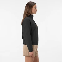 Sweat-shirt à col zippé Champion noir Boston Bruins pour femme
