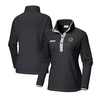 Veste noire à demi-pression Columbia pour femmes des Bruins de Boston Benton Springs