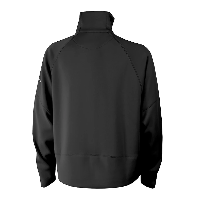 Women's Columbia Black Boston Bruins Wickhams Hills Raglan Omni-Wick Half-Zip Pullover
