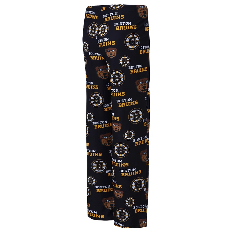 Women's Concepts Sport Black Boston Bruins Zest Allover Print Knit Pants
