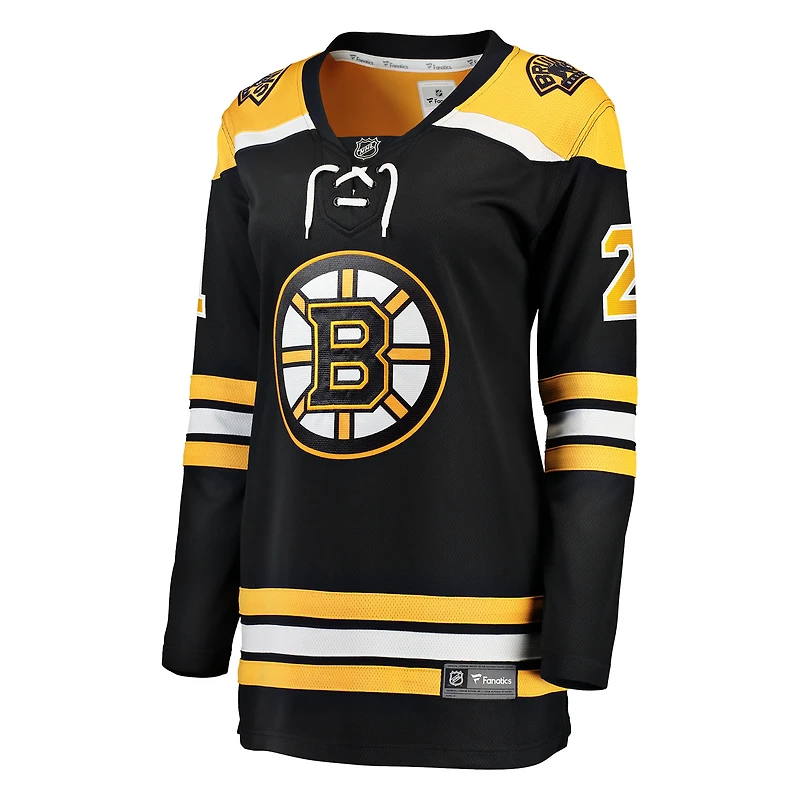 Women's Fanatics Alex Steeves Black Boston Bruins Home Breakaway Jersey