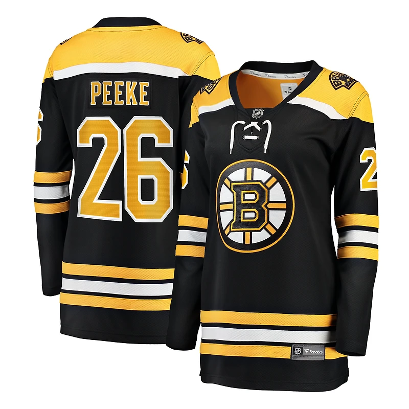Women's Fanatics Andrew Peeke Black Boston Bruins Home Breakaway Jersey