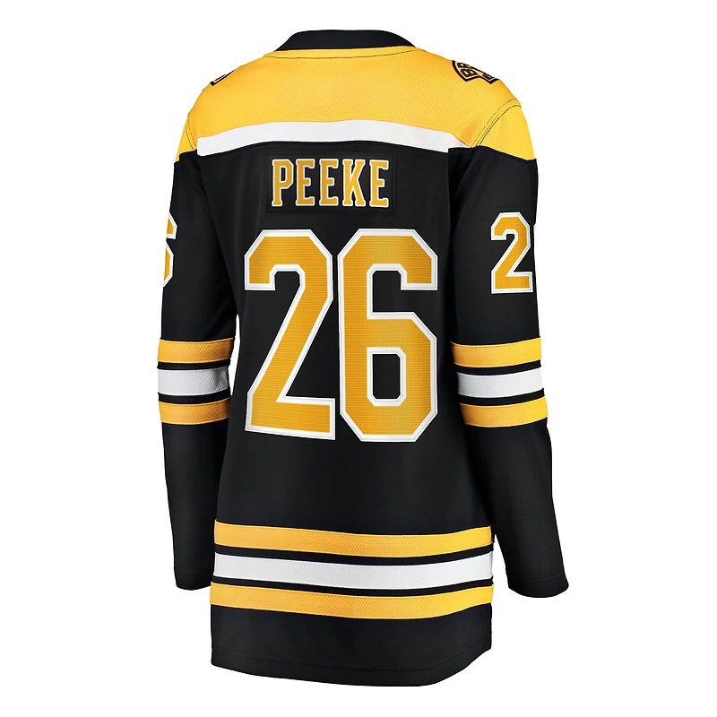 Women's Fanatics Andrew Peeke Black Boston Bruins Home Breakaway Jersey