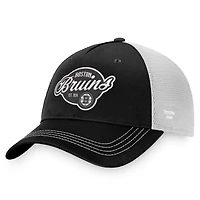 Casquette réglable Fanatics pour femmes, noir/blanc, Boston Bruins Fundamental Trucker
