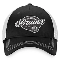 Casquette réglable Fanatics pour femmes, noir/blanc, Boston Bruins Fundamental Trucker