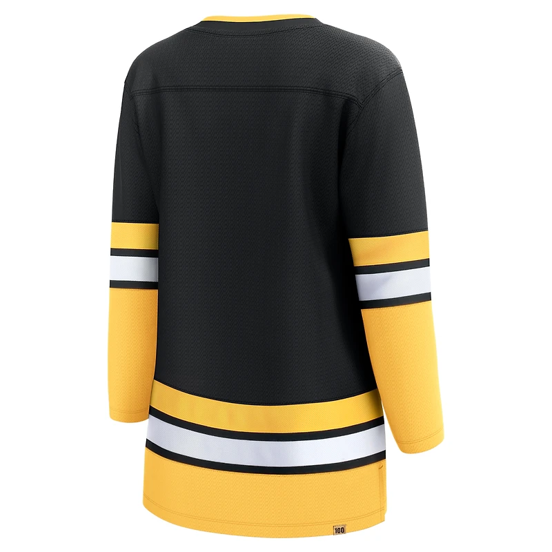 Maillot Premier Breakaway 100e anniversaire des Bruins de Boston pour femmes Fanatics noir