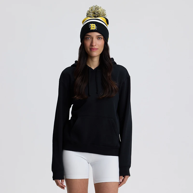 Women's Fanatics  Black Boston Bruins 2026 NHL Stadium Series Cuffed Knit Hat with Jumbo Pom