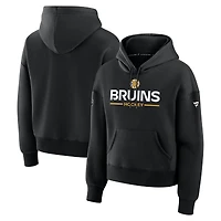 Women's Fanatics Black Boston Bruins Authentic Pro Primary Pullover Hoodie
