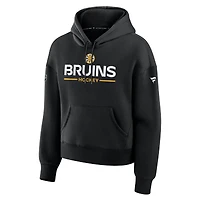 Sweat à capuche noir authentique Pro Primary des Bruins de Boston Fanatics pour femmes