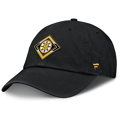 Women's Fanatics Black Boston Bruins Authentic Pro Rink Adjustable Hat