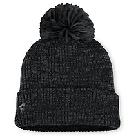 Bonnet en tricot à revers et pompon authentique Pro Road des Bruins de Boston pour femmes Fanatics noir