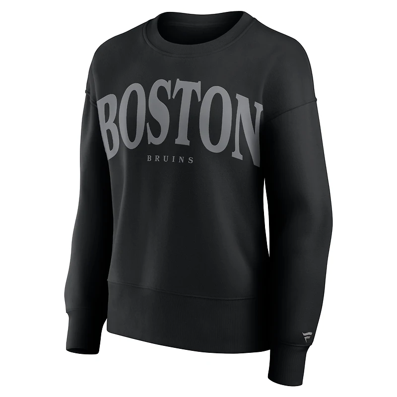Women's Fanatics  Black Boston Bruins Elements Flow Pullover Sweatshirt