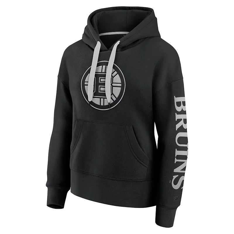 Women's Fanatics Black Boston Bruins Elements Next Pullover Hoodie