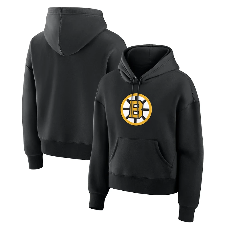 Sweat à capuche essentiel noir Boston Bruins pour femmes de Fanatics