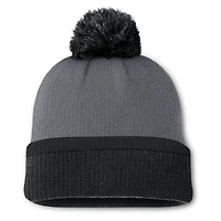 Bonnet en tricot à revers avec pompon Fanatics pour femme des Bruins de Boston en charbon