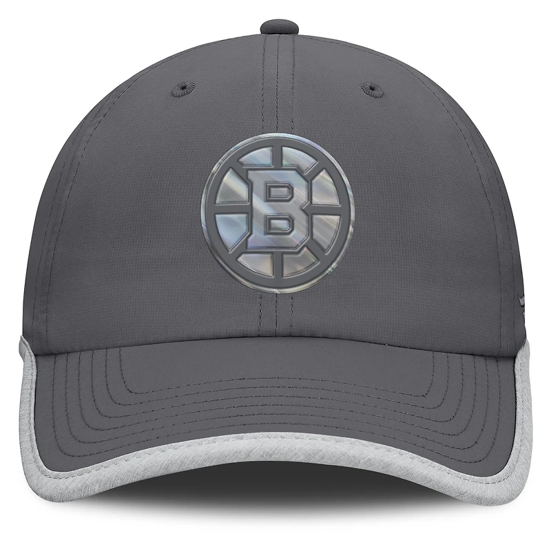 Women's Fanatics Charcoal Boston Bruins Fundamental Reflector Adjustable Hat
