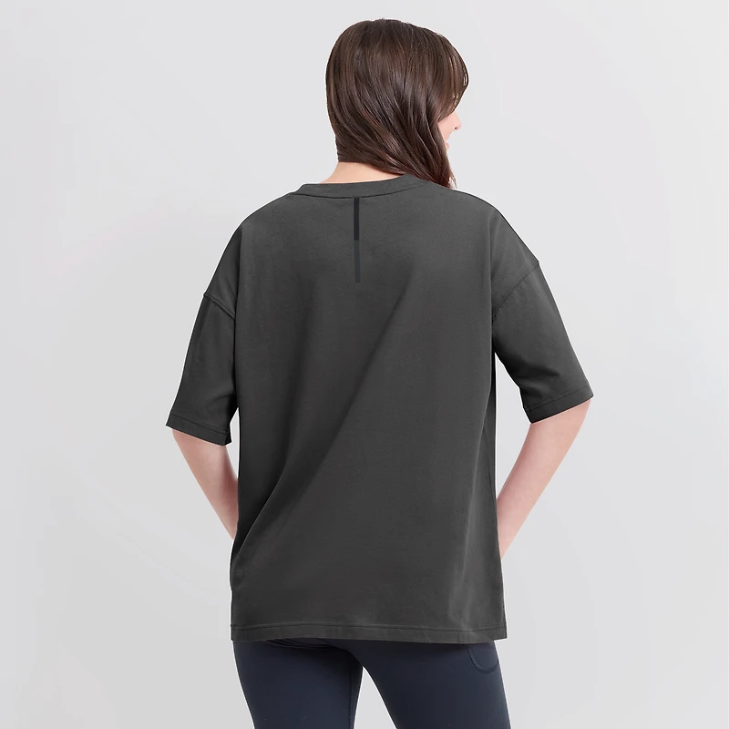 Women's Fanatics Charcoal Boston Bruins Oversized Elements Raw Edge Future Ground T-Shirt