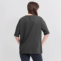 Women's Fanatics Charcoal Boston Bruins Oversized Elements Raw Edge Future Ground T-Shirt