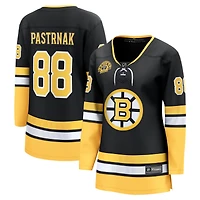 Maillot de joueur première division des Bruins Boston 100e anniversaire Fanatics David Pastrnak noir pour femmes
