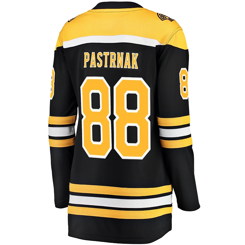 Maillot de joueur échappé des Bruins Boston Fanatics David Pastrnak pour femmes, noir