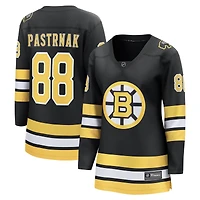 Maillot de joueur échappé à domicile des Bruins Boston noir David Pastrnak pour femmes Fanatics