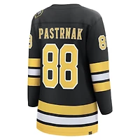 Maillot de joueur échappé à domicile des Bruins Boston noir David Pastrnak pour femmes Fanatics