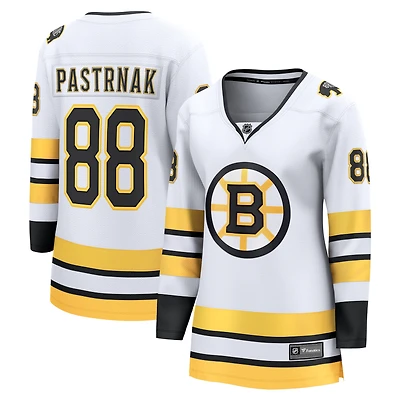 Women's Fanatics David Pastrnak White Boston Bruins Away Breakaway Player Jersey