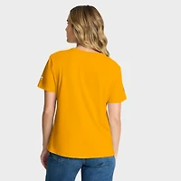 Women's Fanatics Gold Boston Bruins Authentic Pro Primary T-Shirt