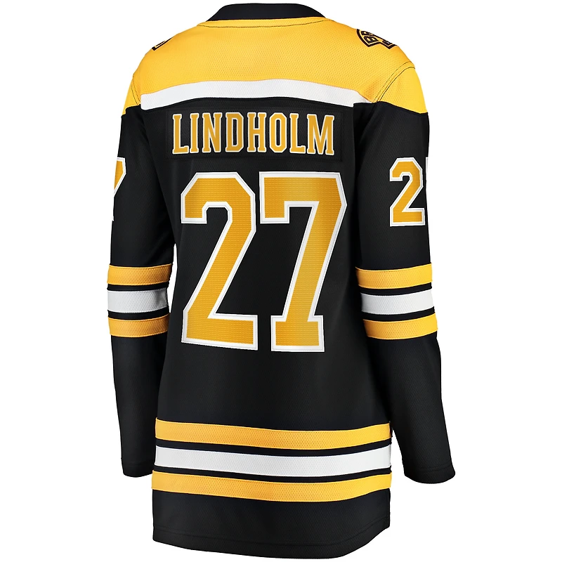 Women's Fanatics Hampus Lindholm Black Boston Bruins Home Breakaway Player Jersey