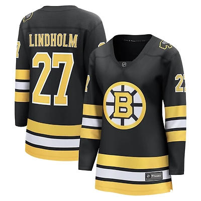 Women's Fanatics Hampus Lindholm Black Boston Bruins Home Breakaway Player Jersey
