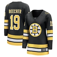 Maillot de joueur échappé à domicile des Bruins Boston noir John Beecher pour femmes Fanatics