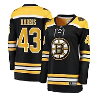Women's Fanatics Jordan Harris Black Boston Bruins Home Breakaway Jersey