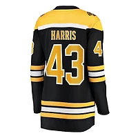 Women's Fanatics Jordan Harris Black Boston Bruins Home Breakaway Jersey