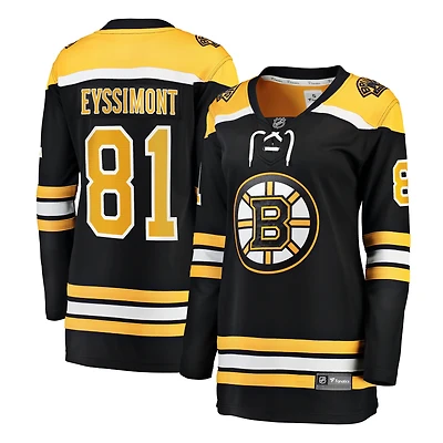Women's Fanatics Michael Eyssimont Black Boston Bruins Home Breakaway Jersey