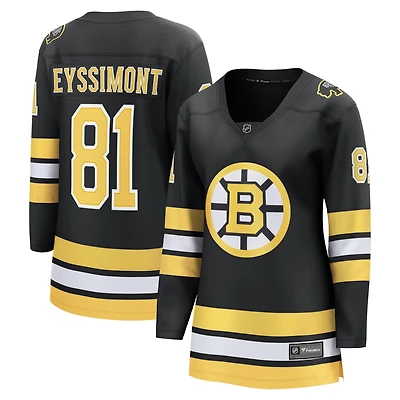Maillot de joueur échappé à domicile des Bruins Boston noir Michael Eyssimont pour femmes Fanatics