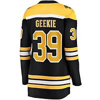 Maillot de joueur échappé à domicile Fanatics Morgan Geekie noir des Bruins Boston pour femmes