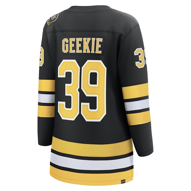 Women's Fanatics Morgan Geekie Black Boston Bruins Home Breakaway Player Jersey