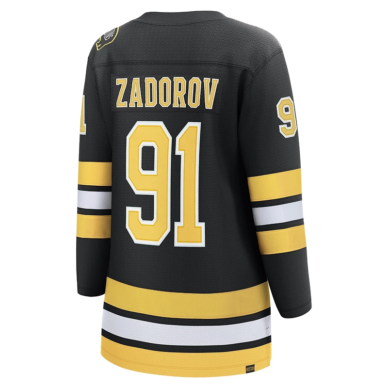 Women's Fanatics Nikita Zadorov Black Boston Bruins Home Breakaway Player Jersey