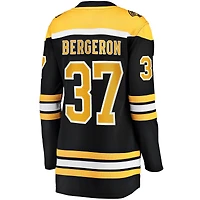 Fanatics pour femmes Patrice Bergeron Noir Boston Bruins Captain Patch Home Breakaway Maillot