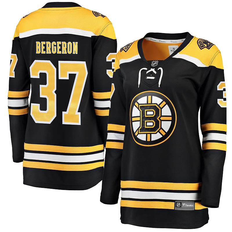 Women's Fanatics Patrice Bergeron Black Boston Bruins Home Breakaway Jersey