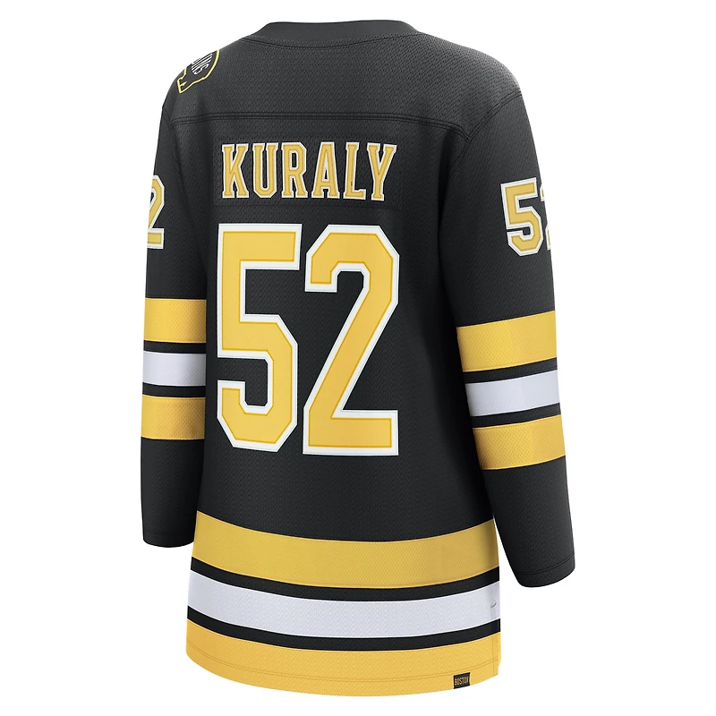 Women's Fanatics Sean Kuraly Black Boston Bruins Home Breakaway Player Jersey
