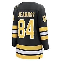 Maillot de joueur échappé à domicile des Bruins Boston noir Tanner Jeannot pour femmes Fanatics
