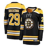 Women's Fanatics Victor Soderstrom Black Boston Bruins Home Breakaway Jersey